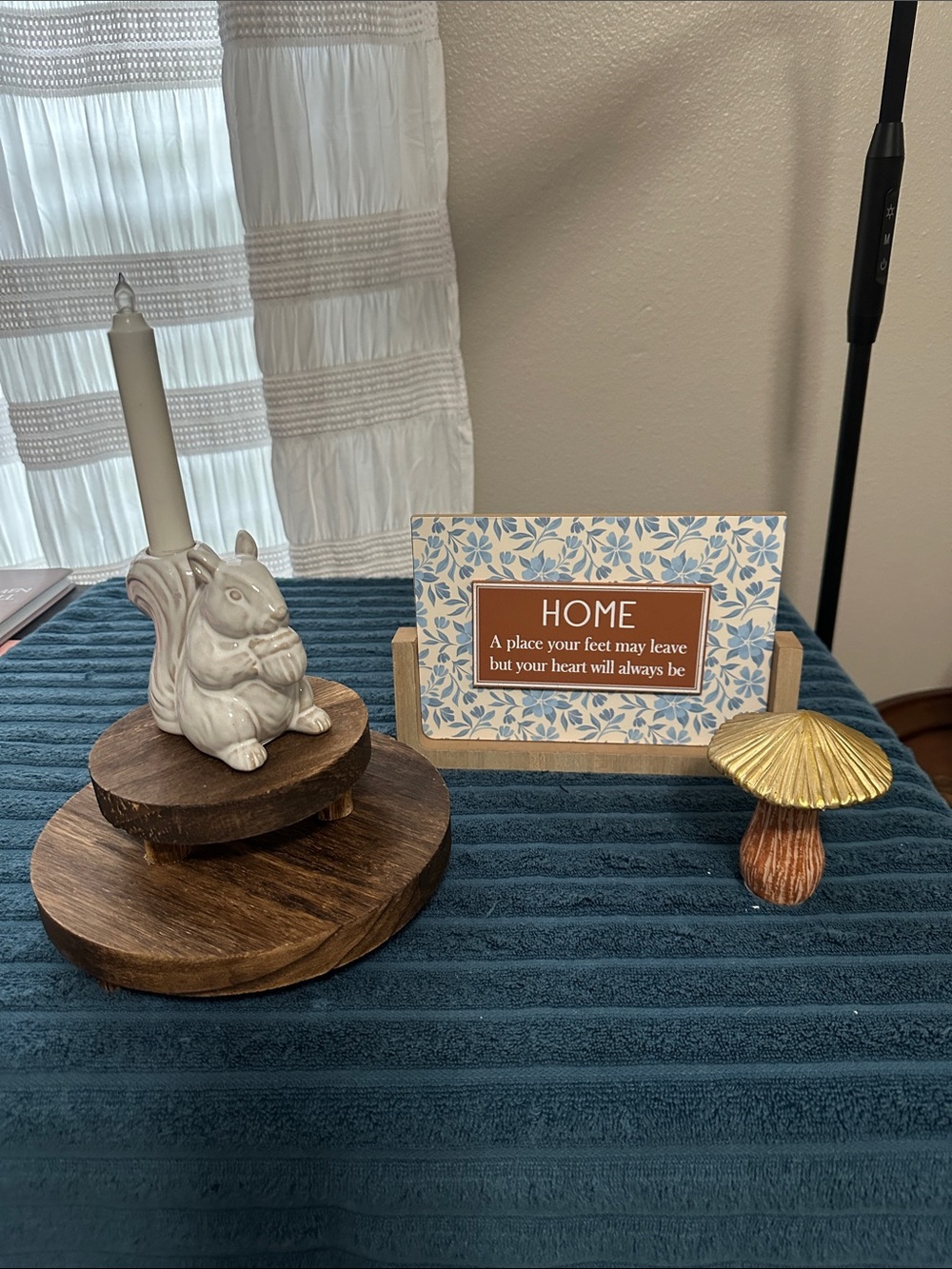 HOME Blue Pattern Decorative Sign and more NWT